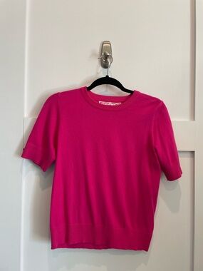 Pink Martini Fuchsia Short Sleeve Crewneck Sweater